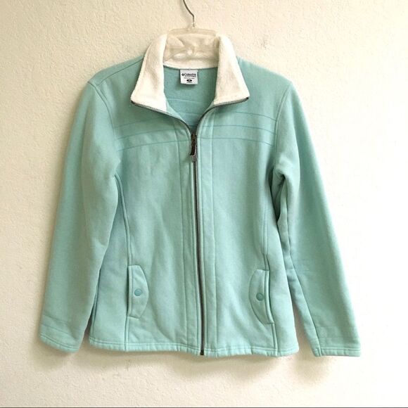 Columbia zip up lt. blue jacket M - Picture 1 of 8